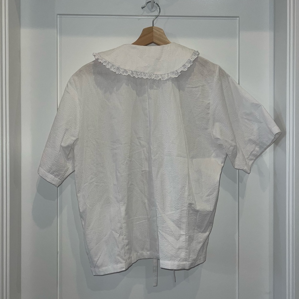 A Bronze Age Marinero Top – White Cotton (Size L) - Picture 3 of 7